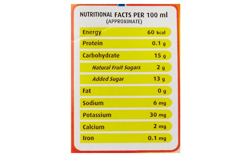 Real Fruit Power Peach   Tetra Pack  1 litre